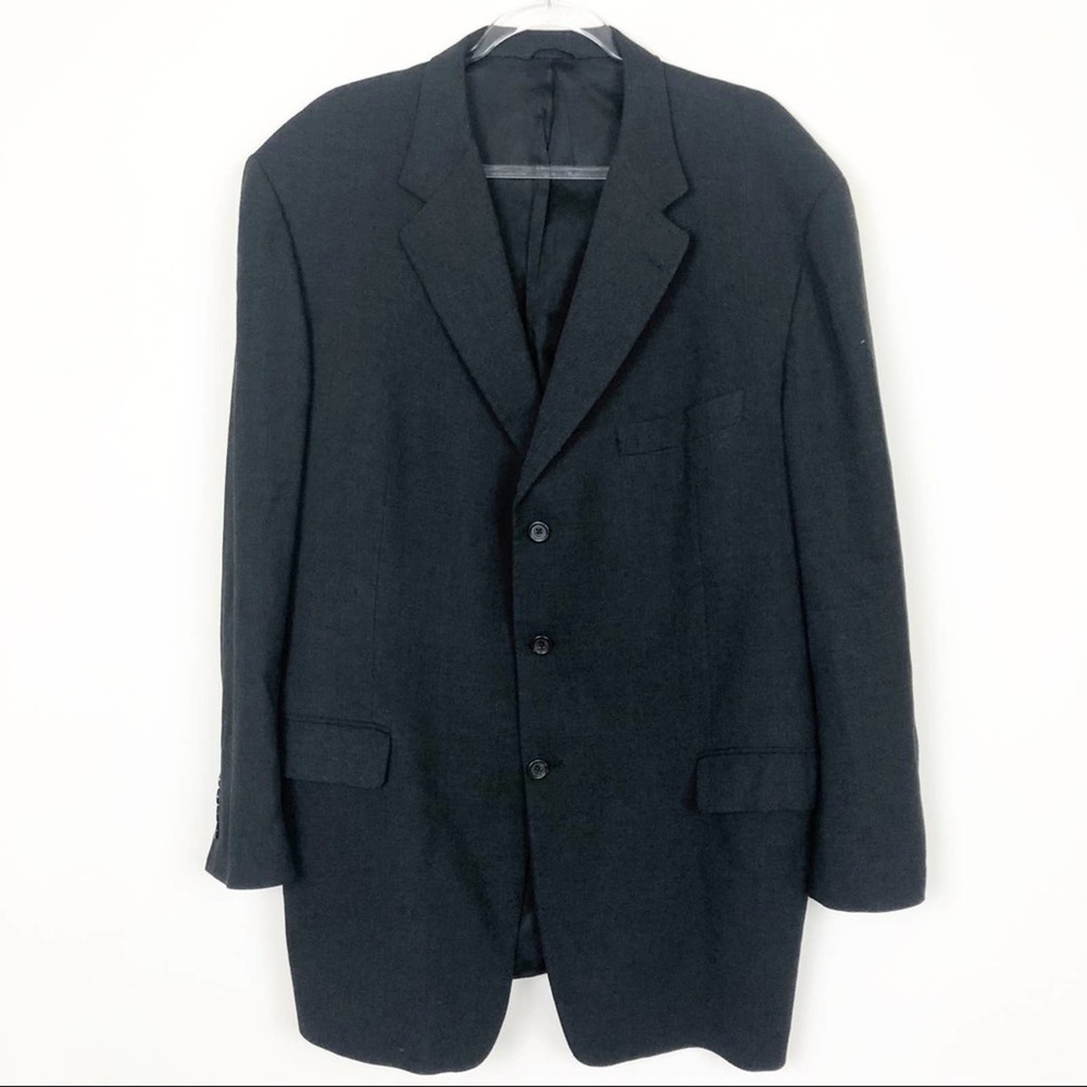 Burberry London Men’s Black Wool Sports Coat 50L